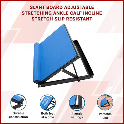 Slant Board Adjustable Stretching Ankle Calf Incline Stretch Slip Resistant Payday Deals