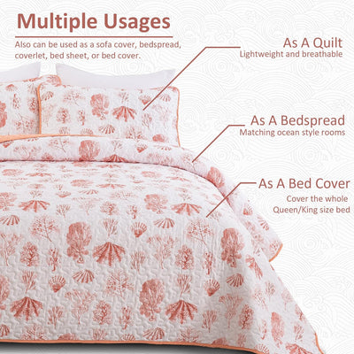 Sleek Quilted Bedspread and Pillowcases Set: Contemporary Style and Comfort - Queen size Payday Deals