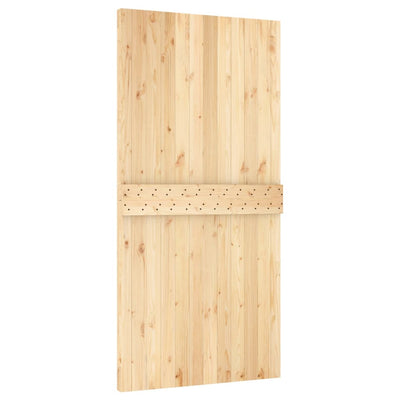 Sliding Door with Hardware Set 100x210 cm Solid Wood Pine Payday Deals