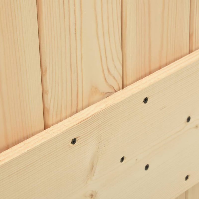 Sliding Door with Hardware Set 100x210 cm Solid Wood Pine Payday Deals