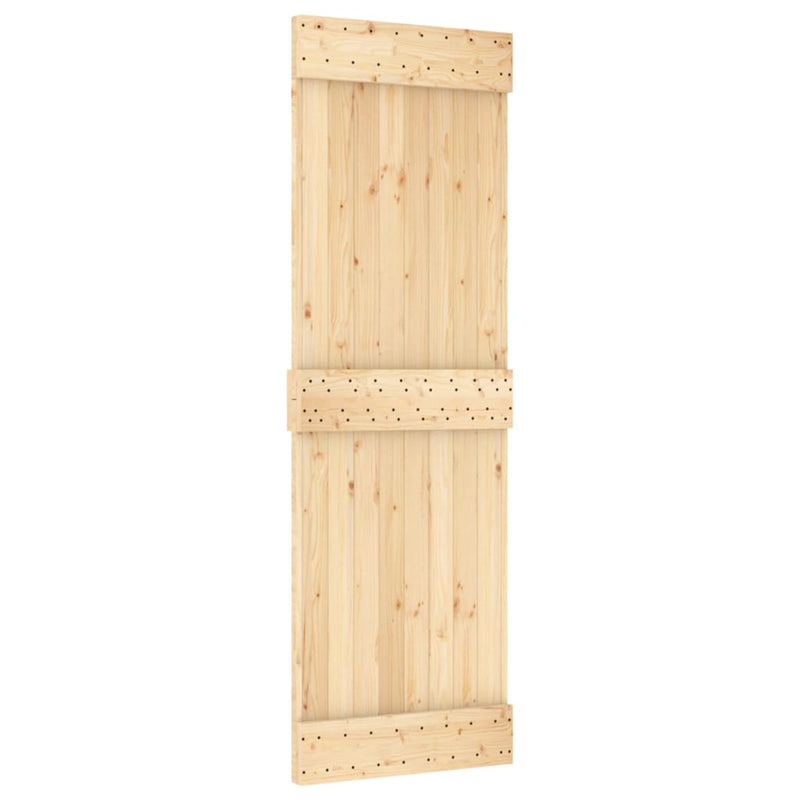 Sliding Door with Hardware Set 70x210 cm Solid Wood Pine Payday Deals