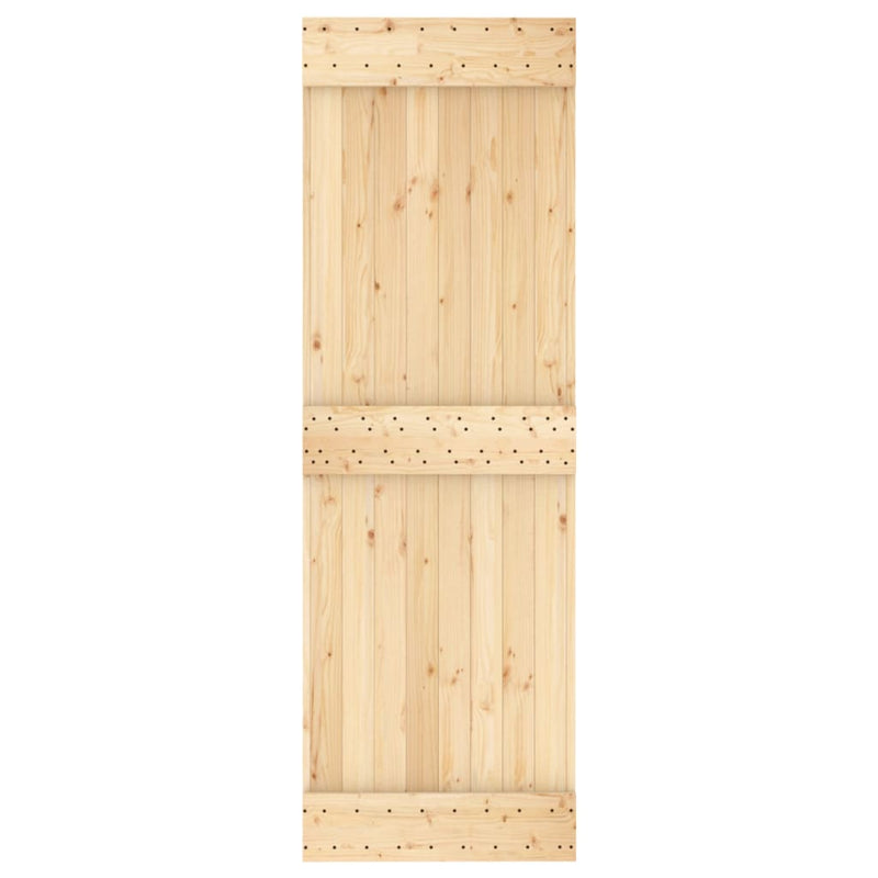 Sliding Door with Hardware Set 70x210 cm Solid Wood Pine Payday Deals