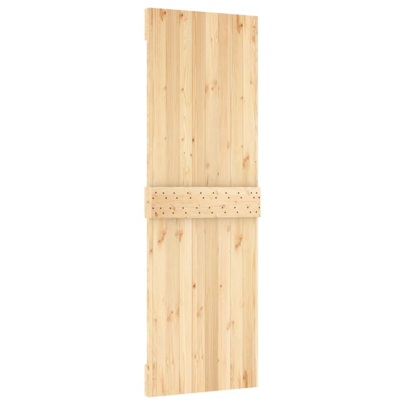 Sliding Door with Hardware Set 70x210 cm Solid Wood Pine Payday Deals