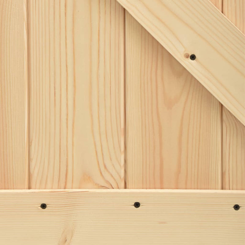 Sliding Door with Hardware Set 85x210 cm Solid Wood Pine Payday Deals