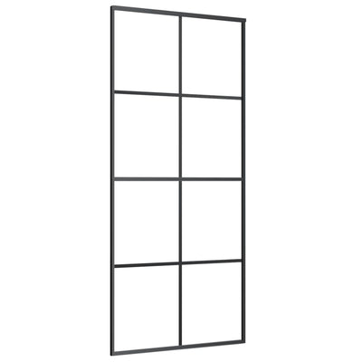 Sliding Door with Hardware Set 90x205 cm ESG Glass&Aluminium Payday Deals