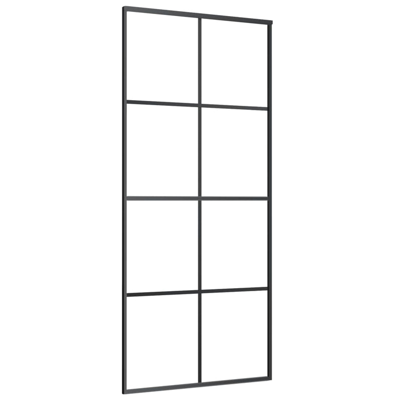 Sliding Door with Hardware Set 90x205 cm ESG Glass&Aluminium Payday Deals