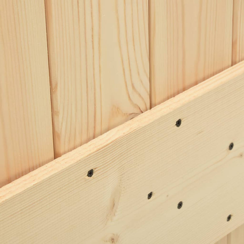 Sliding Door with Hardware Set 95x210 cm Solid Wood Pine Payday Deals
