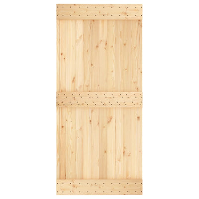 Sliding Door with Hardware Set 95x210 cm Solid Wood Pine Payday Deals