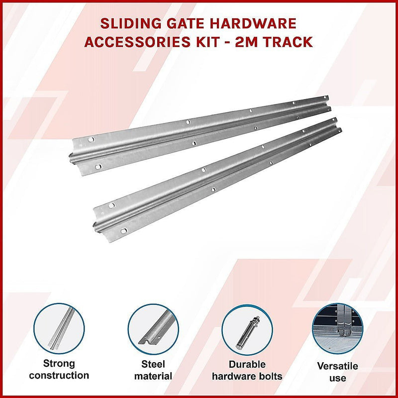 Sliding Gate Hardware Accessories Kit - 2m Track Payday Deals