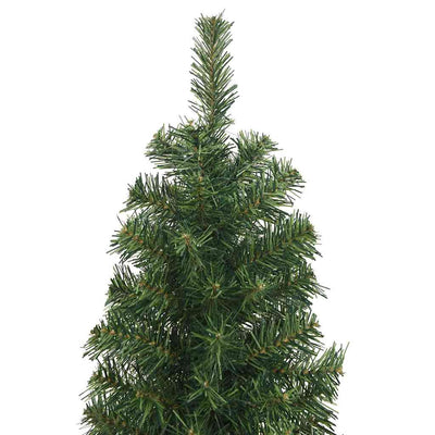 Slim Artificial Christmas Tree with Stand Green 240 cm PVC Payday Deals