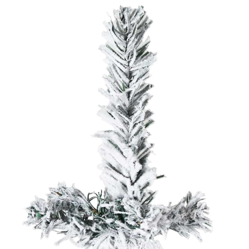 Slim Artificial Half Christmas Tree with Flocked Snow 240 cm Payday Deals