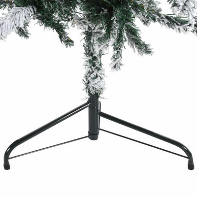 Slim Artificial Half Christmas Tree with Flocked Snow 240 cm Payday Deals