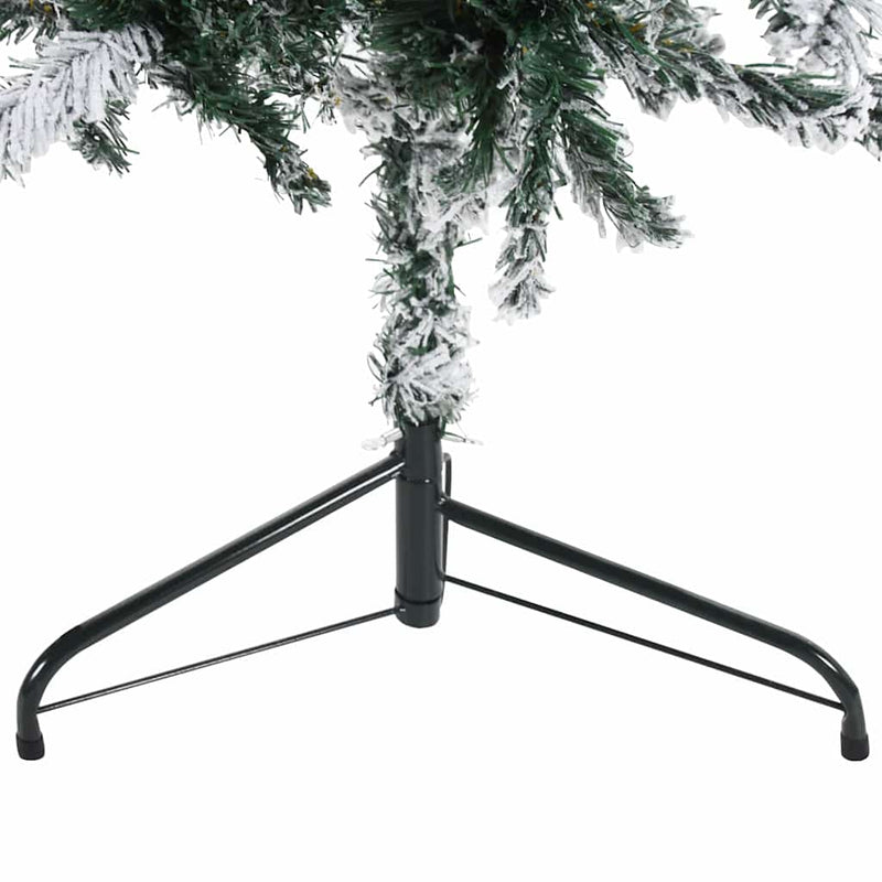 Slim Artificial Half Christmas Tree with Flocked Snow 240 cm Payday Deals