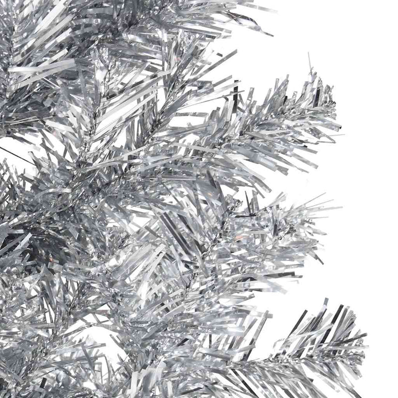 Slim Artificial Half Christmas Tree with Stand Silver 150 cm Payday Deals