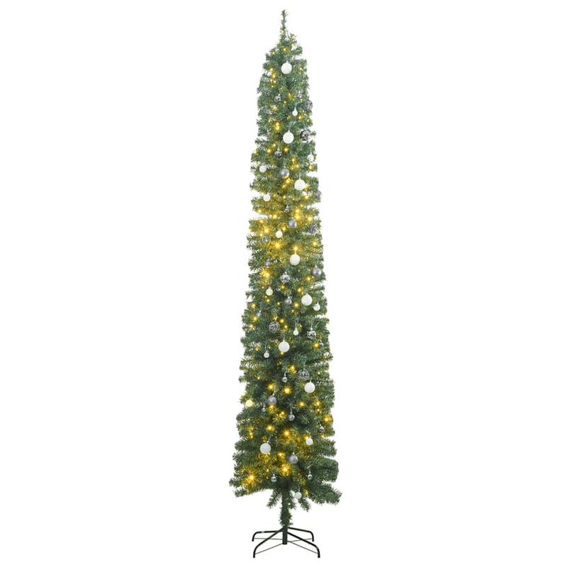 Slim Christmas Tree 300 LEDs & Ball Set 270 cm Payday Deals
