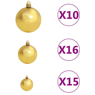 Slim Christmas Tree 300 LEDs & Ball Set 270 cm Payday Deals