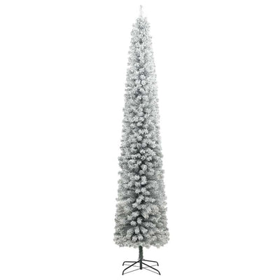 Slim Christmas Tree 300 LEDs & Ball Set & Flocked Snow 270 cm Payday Deals