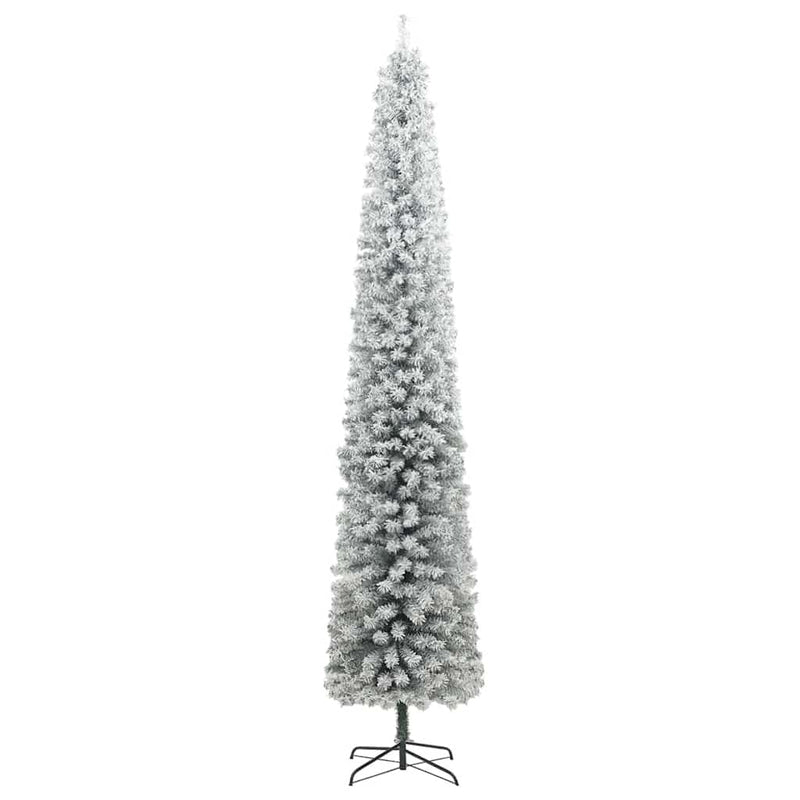Slim Christmas Tree 300 LEDs & Ball Set & Flocked Snow 270 cm Payday Deals