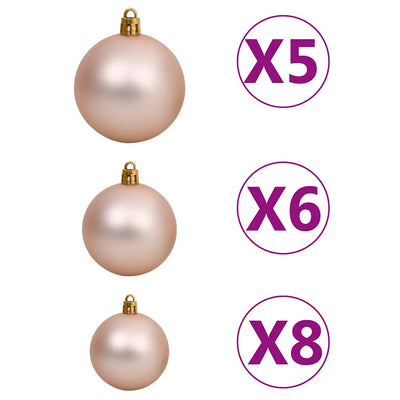 Slim Christmas Tree with LEDs&Ball Set Gold 150 cm Payday Deals