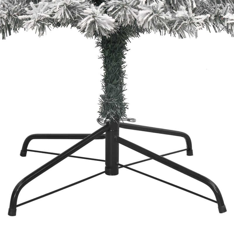 Slim Christmas Tree with Stand and Flocked Snow 270 cm PVC Payday Deals