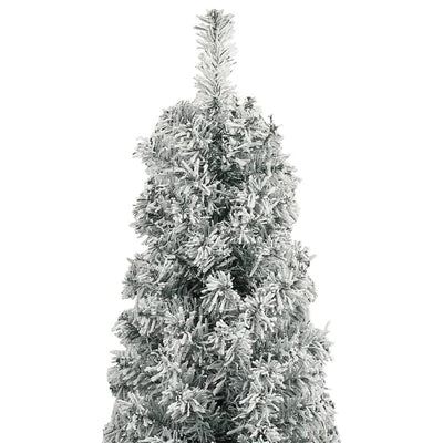 Slim Christmas Tree with Stand and Flocked Snow 300 cm PVC Payday Deals