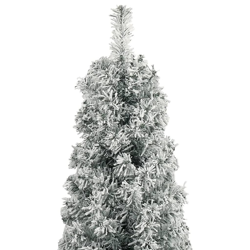 Slim Christmas Tree with Stand and Flocked Snow 300 cm PVC Payday Deals