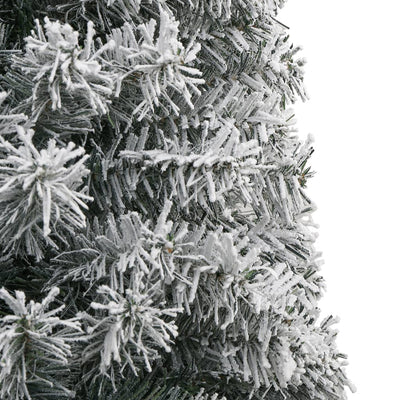 Slim Christmas Tree with Stand and Flocked Snow 300 cm PVC Payday Deals