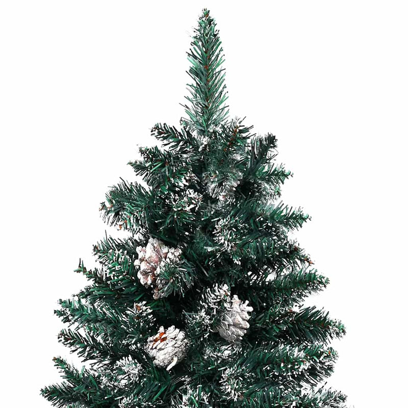 Slim Pre-lit Christmas Tree with Ball Set Green 150 cm Payday Deals