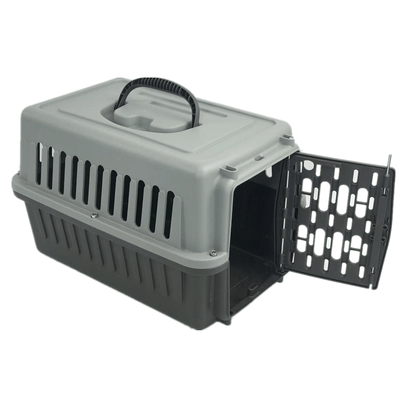 Small Dog Cat Rabbit Crate Pet Guinea Pig Carrier Kitten Rabbit Cage-Grey Payday Deals