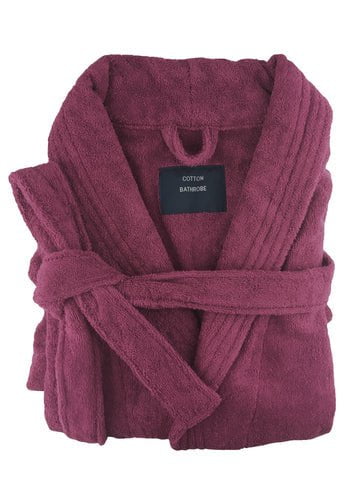 small medium egyptian cotton terry toweling bathrobe burgundy Payday Deals