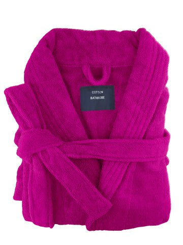 small medium egyptian cotton terry toweling bathrobe fuchsia Payday Deals