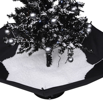 Snowing Christmas Tree with Umbrella Base Black 75 cm PVC Payday Deals