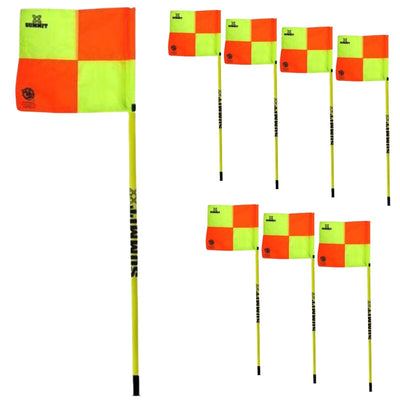 Soccer Corner Flag 150cm x 2.5cm FFA Approved Football  - Pack of 8 w Removable Spike