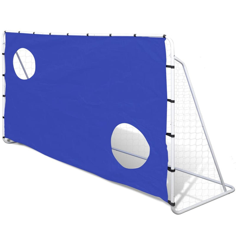 Soccer Goal with Aiming Wall Steel 240 x 92 x 150 cm High-quality Payday Deals