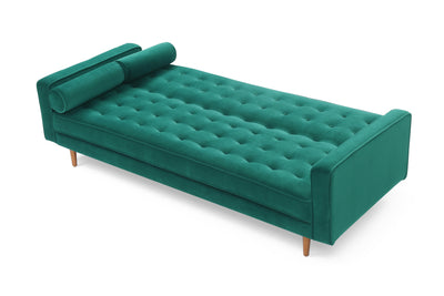 Sofa Bed 3 Seater Button Tufted Lounge Set for Living Room Couch in Velvet Green Colour Payday Deals