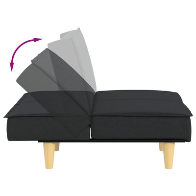 Sofa Bed Black Fabric Payday Deals