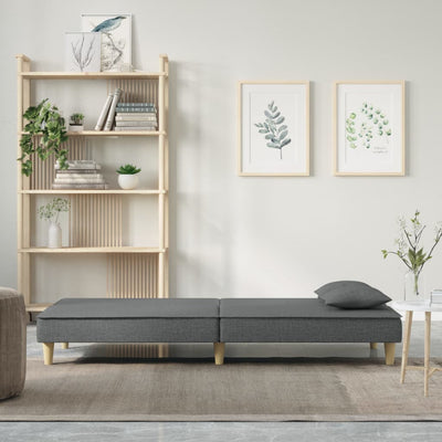 Sofa Bed Dark Grey Fabric Payday Deals