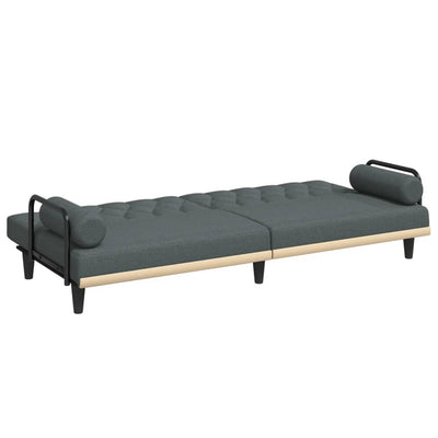 Sofa Bed with Armrests Dark Grey Fabric Payday Deals