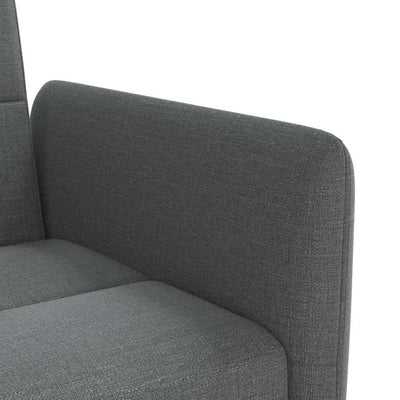 Sofa Bed with Cup Holders Dark Grey Fabric Payday Deals
