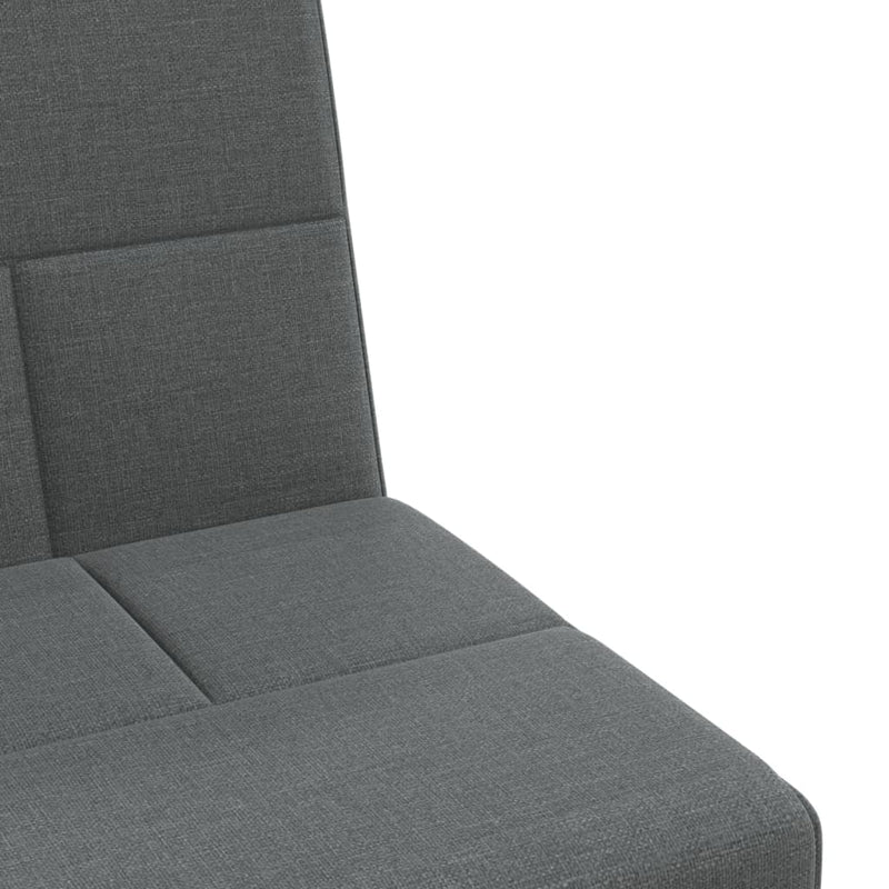 Sofa Bed with Cup Holders Dark Grey Fabric Payday Deals