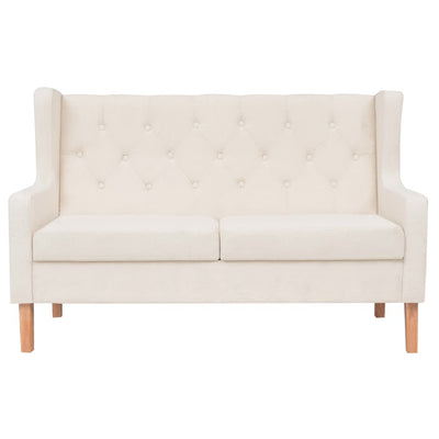 Sofa Set 2 Pieces Fabric Cream White Payday Deals