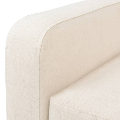 Sofa Set 2 Pieces Fabric Cream White Payday Deals