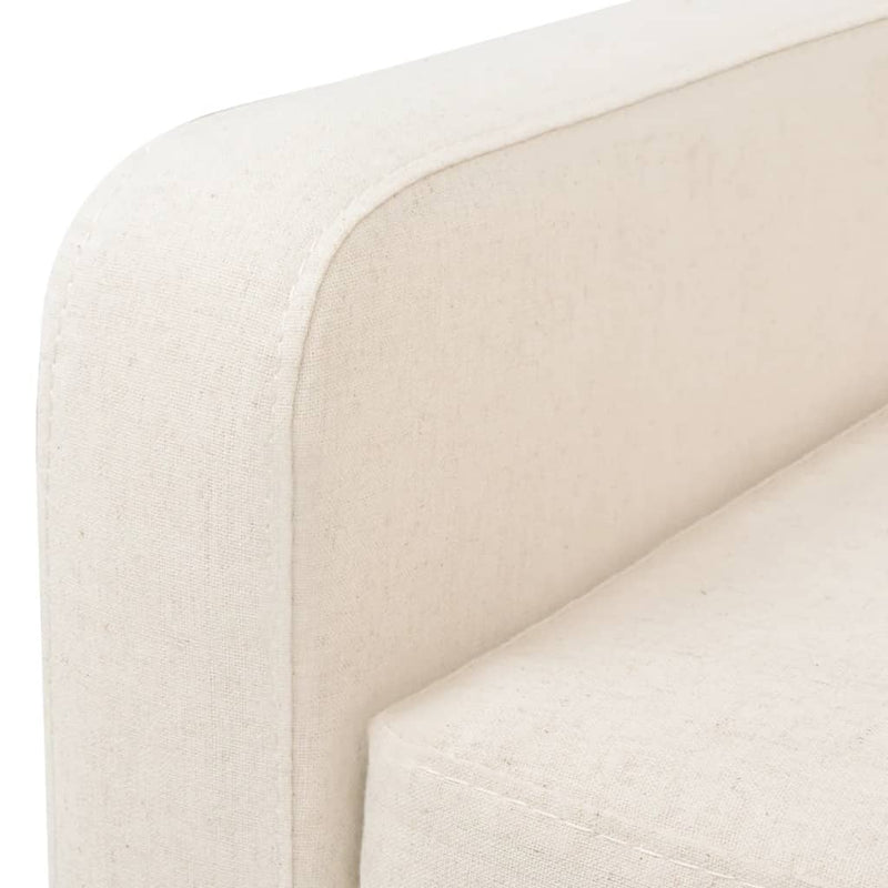 Sofa Set 2 Pieces Fabric Cream White Payday Deals