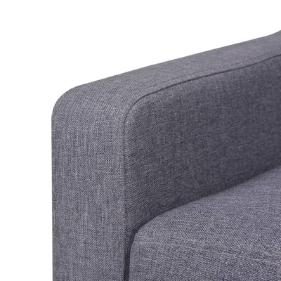 Sofa Set 2 Pieces Fabric Grey Payday Deals
