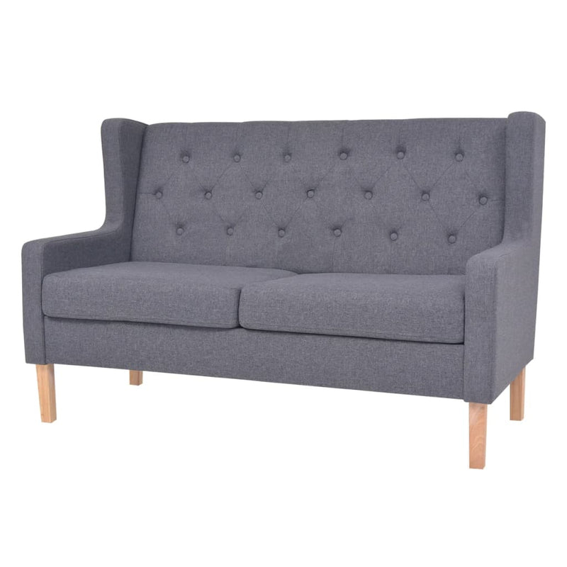 Sofa Set 2 Pieces Fabric Grey Payday Deals