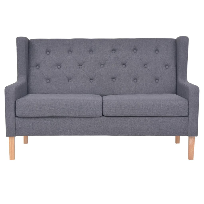 Sofa Set 2 Pieces Fabric Grey Payday Deals