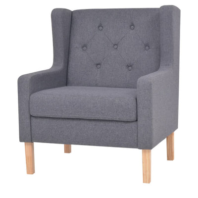 Sofa Set 2 Pieces Fabric Grey Payday Deals