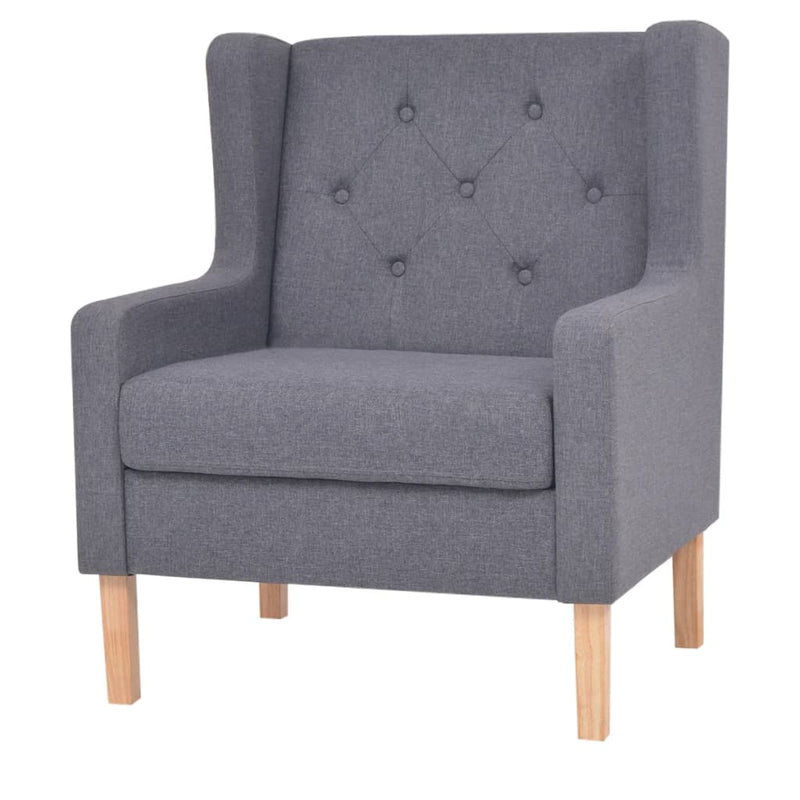 Sofa Set 2 Pieces Fabric Grey Payday Deals