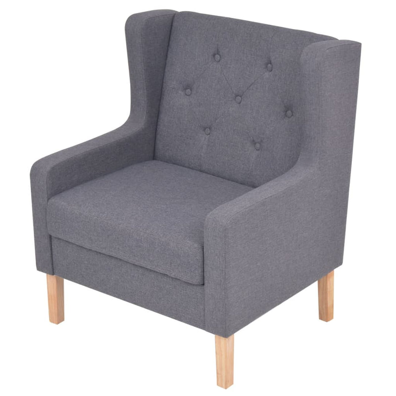 Sofa Set 2 Pieces Fabric Grey Payday Deals