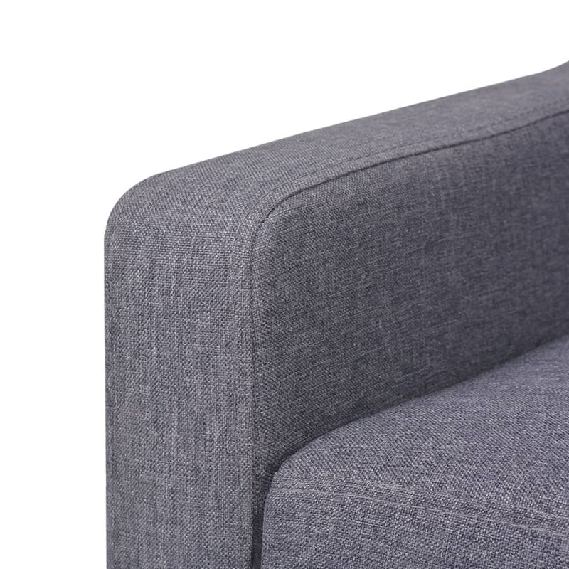 Sofa Set 2 Pieces Fabric Grey Payday Deals